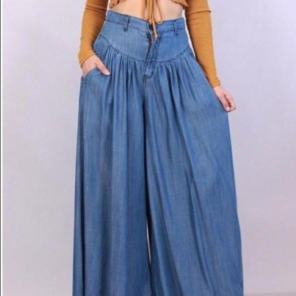 Denim Wide Leg Jeans